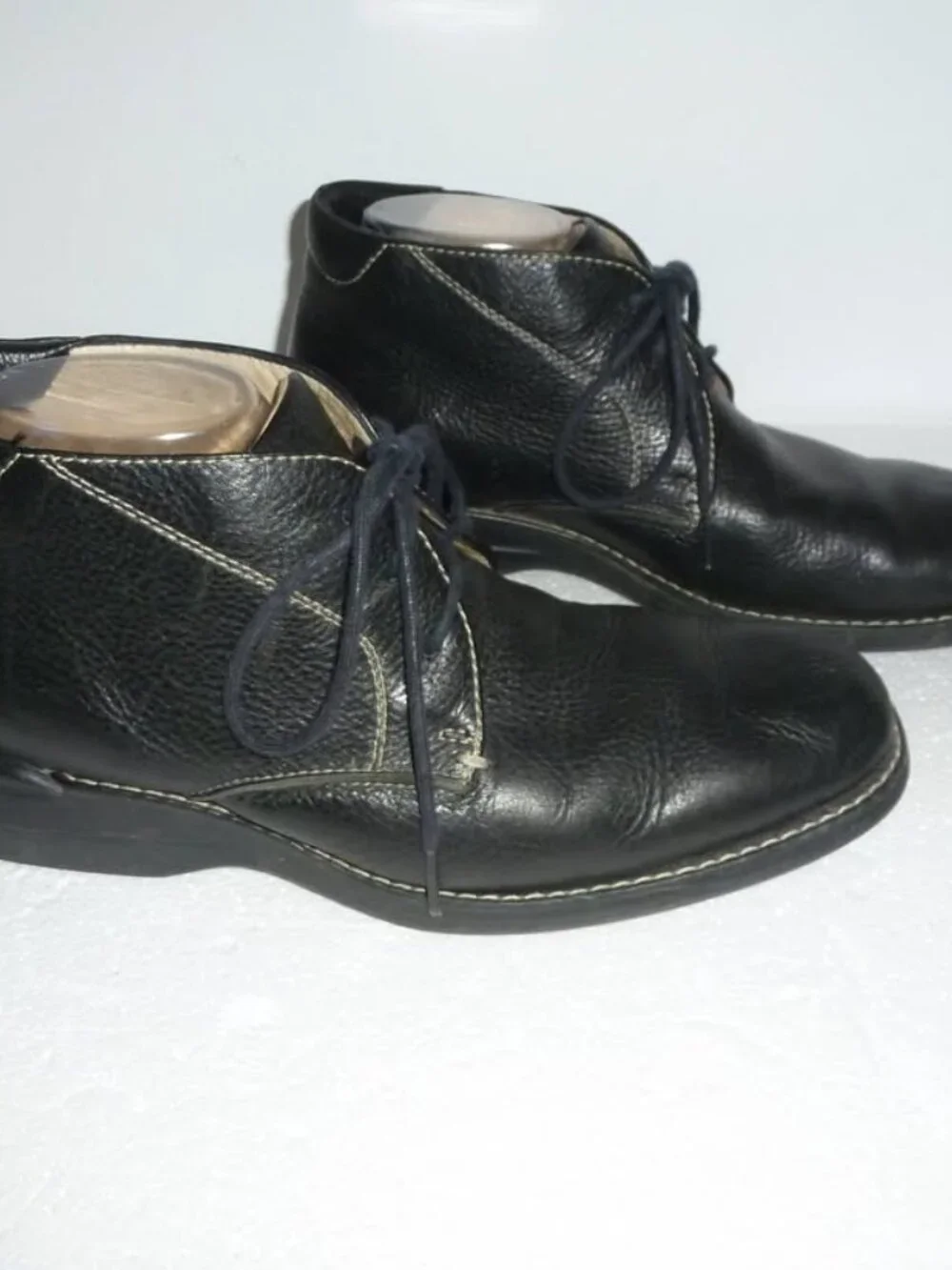 Johnston and Murphy Men's Black Leather Ankle Boots - Size 8.5 M